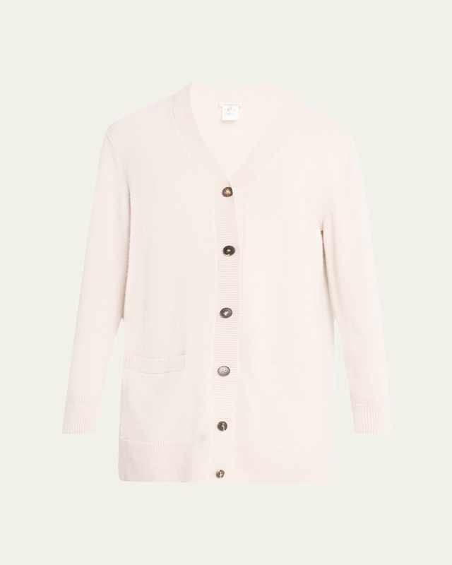 Button-Down Wool-Cashmere Cardigan